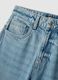 Blue pure cotton straight fit jeans_5
