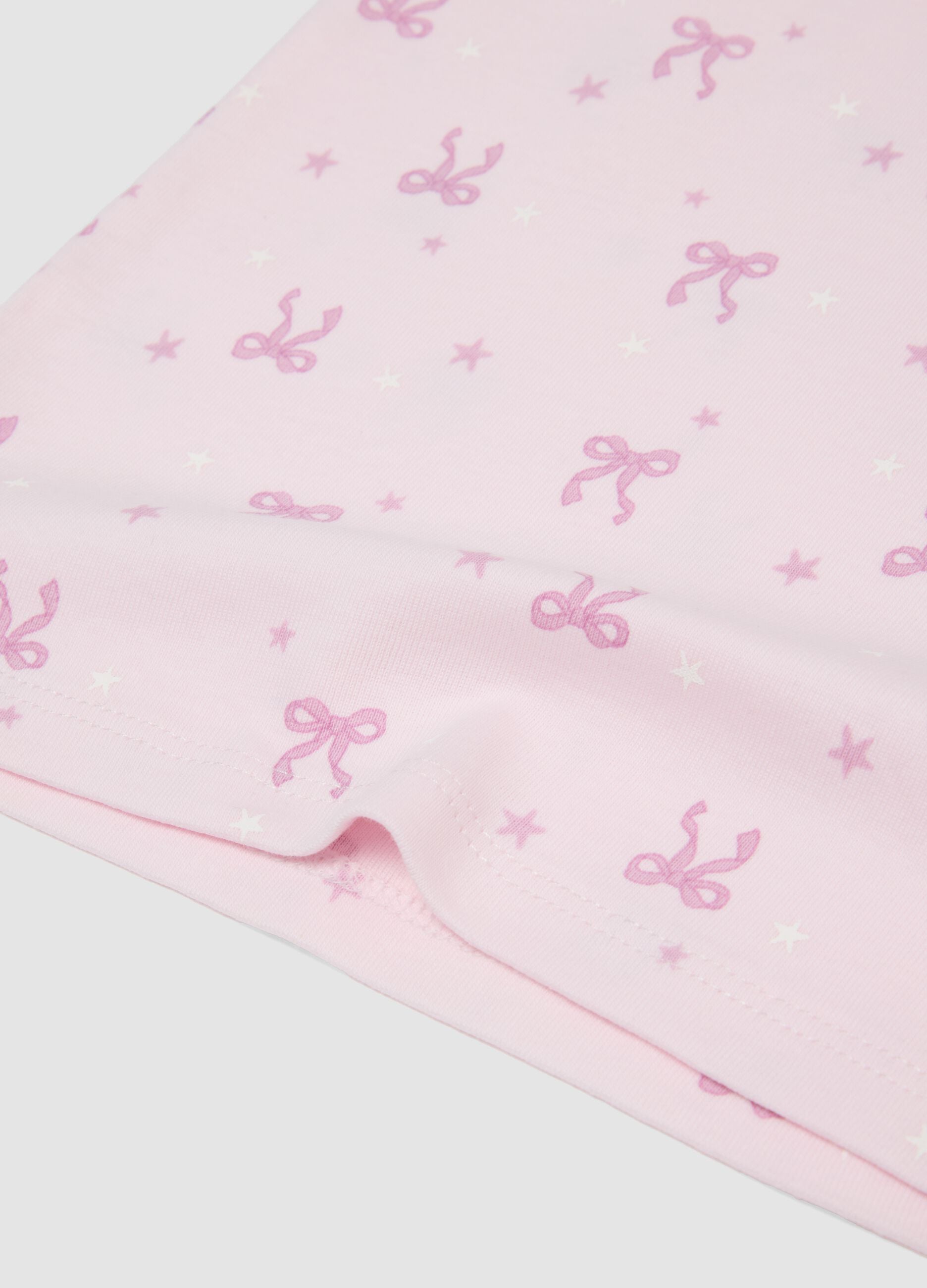 2-pack of white and pink organic cotton vests for girls