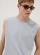 Light blue pure cotton regular-fit tank top_2