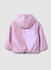 Giacca antipioggia leggera rosa con zip e cappuccio per bambina regular fit_1