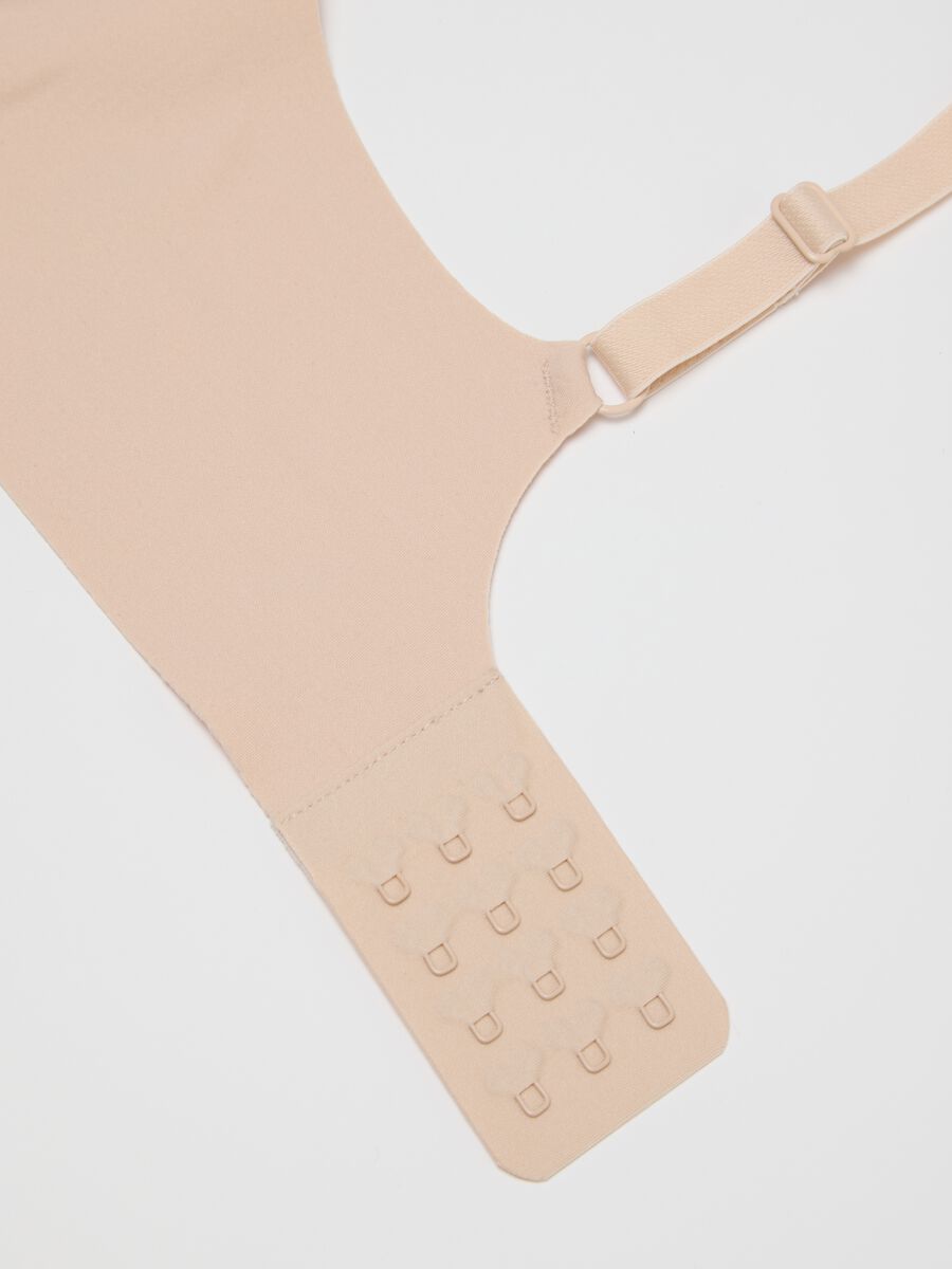Beige seamless bra with removable padding_5