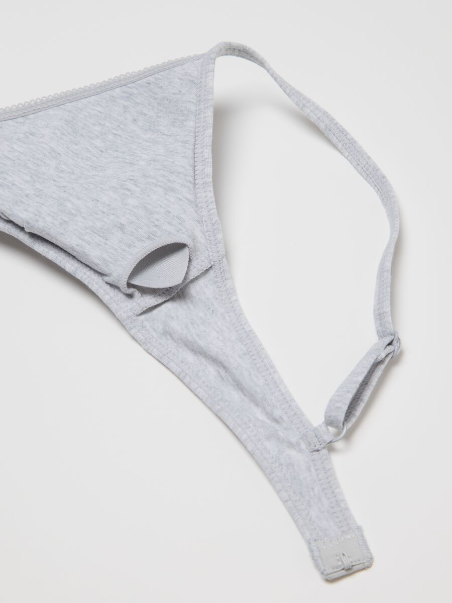 Grey Stretch Cotton Girls' Triangle Bra_2