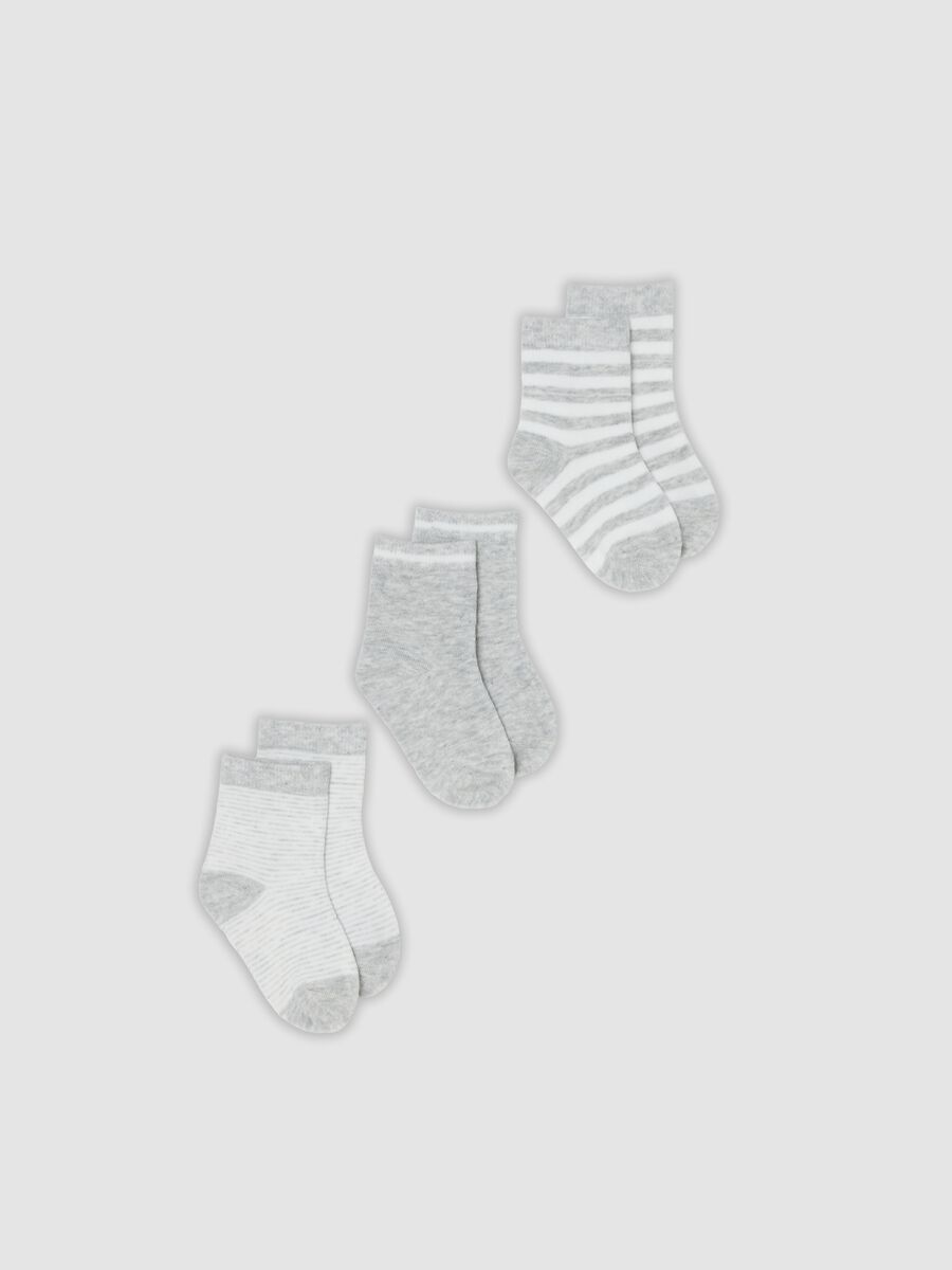 3-pack of grey organic stretch cotton socks_0