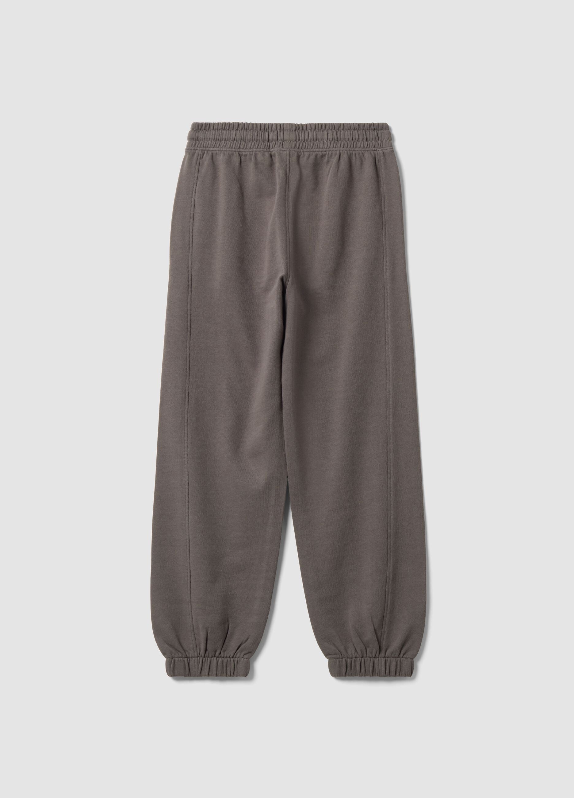Grey pure cotton oversized joggers for boys