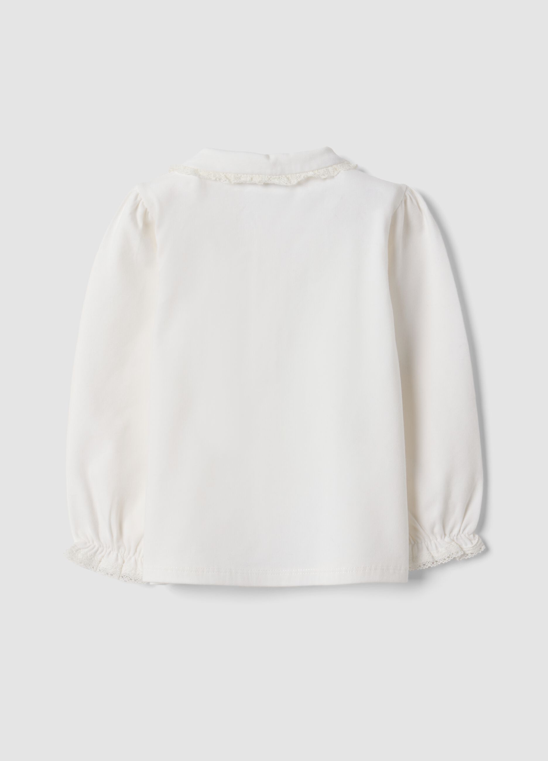 White organic stretch-cotton polo shirt