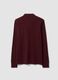 Polo rossa in piquet di puro cotone organico a maniche lunghe regular fit_1