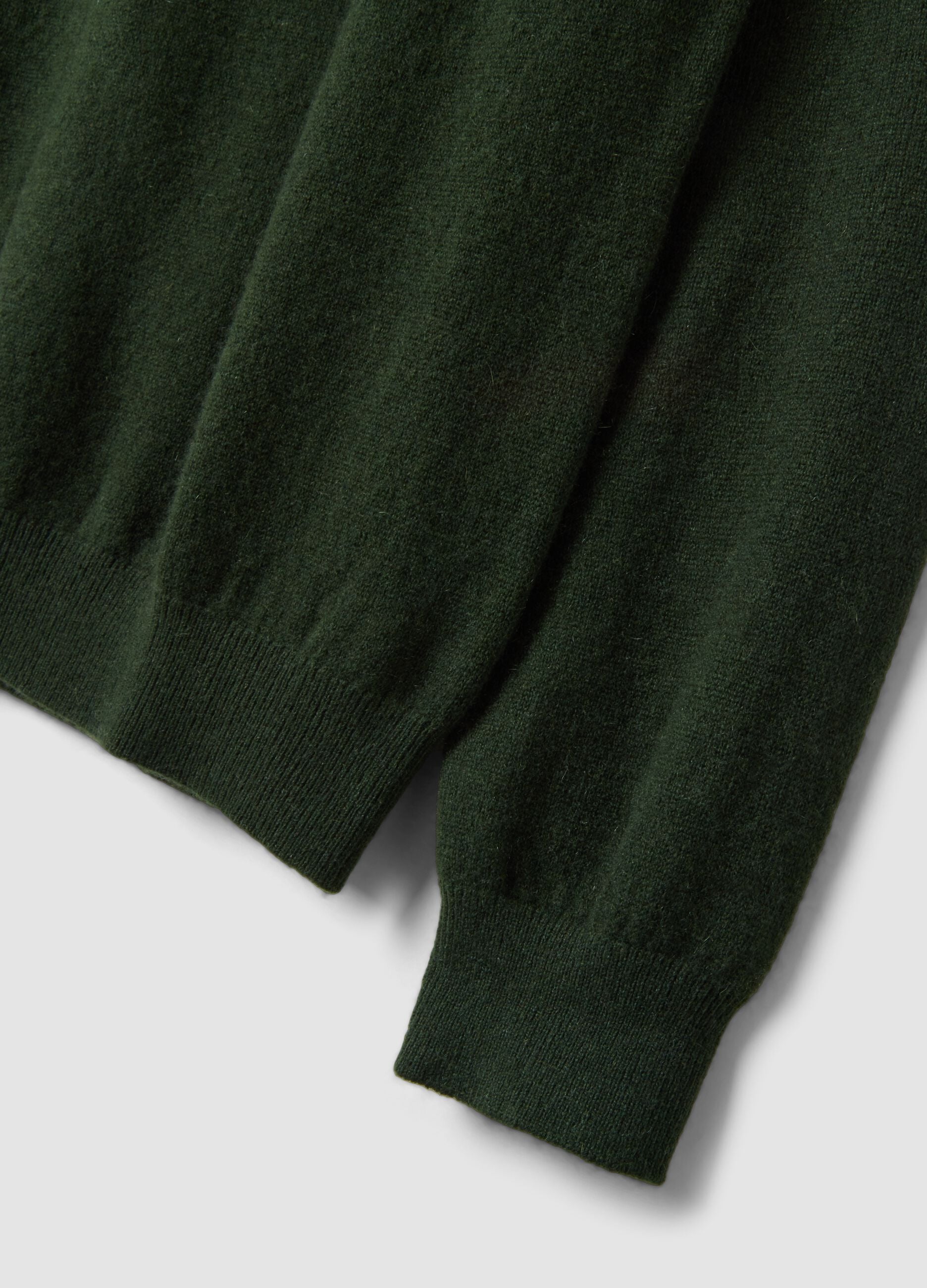 Green pure cashmere regular-fit jumper