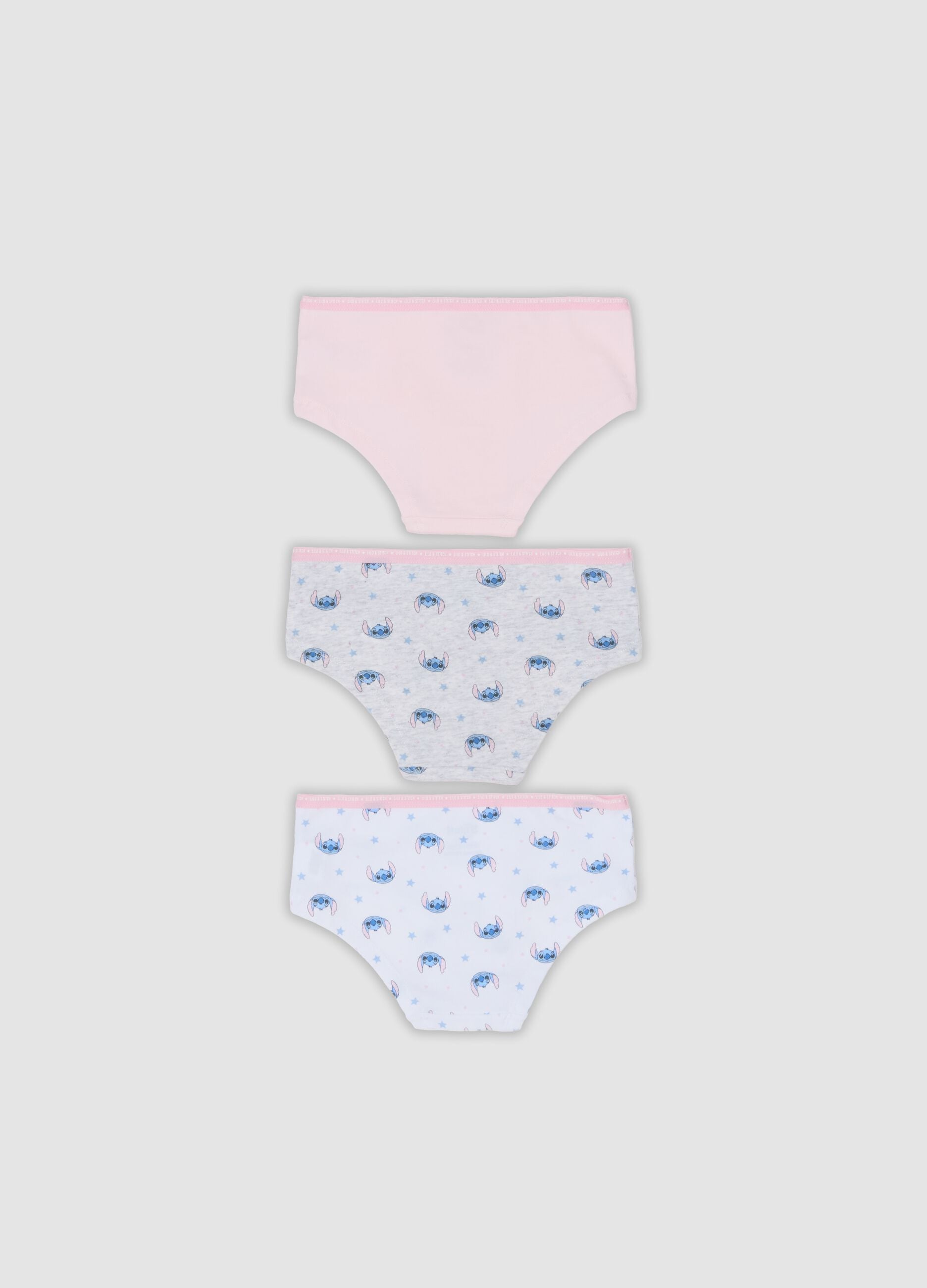 3-pack of multicolour Lilo & Stitch printed organic stretch cotton briefs