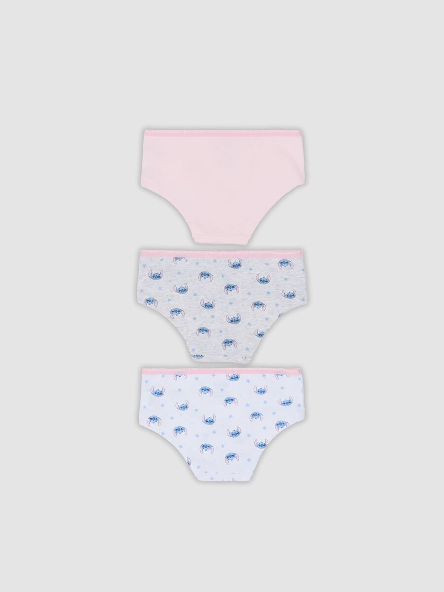 Tripack di slip multicolor in cotone organico elasticizzato con stampe Lilo & Stitch_1