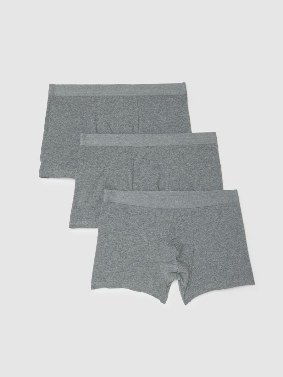 Grey Stretch Cotton Regular Fit Boxer Tripack_4