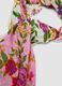 Pink wool-blend floral print scarf_1