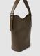 Brown hammered-effect shoulder bag_1