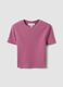 Pink ribbed fitted stretch cotton T-shirt_4