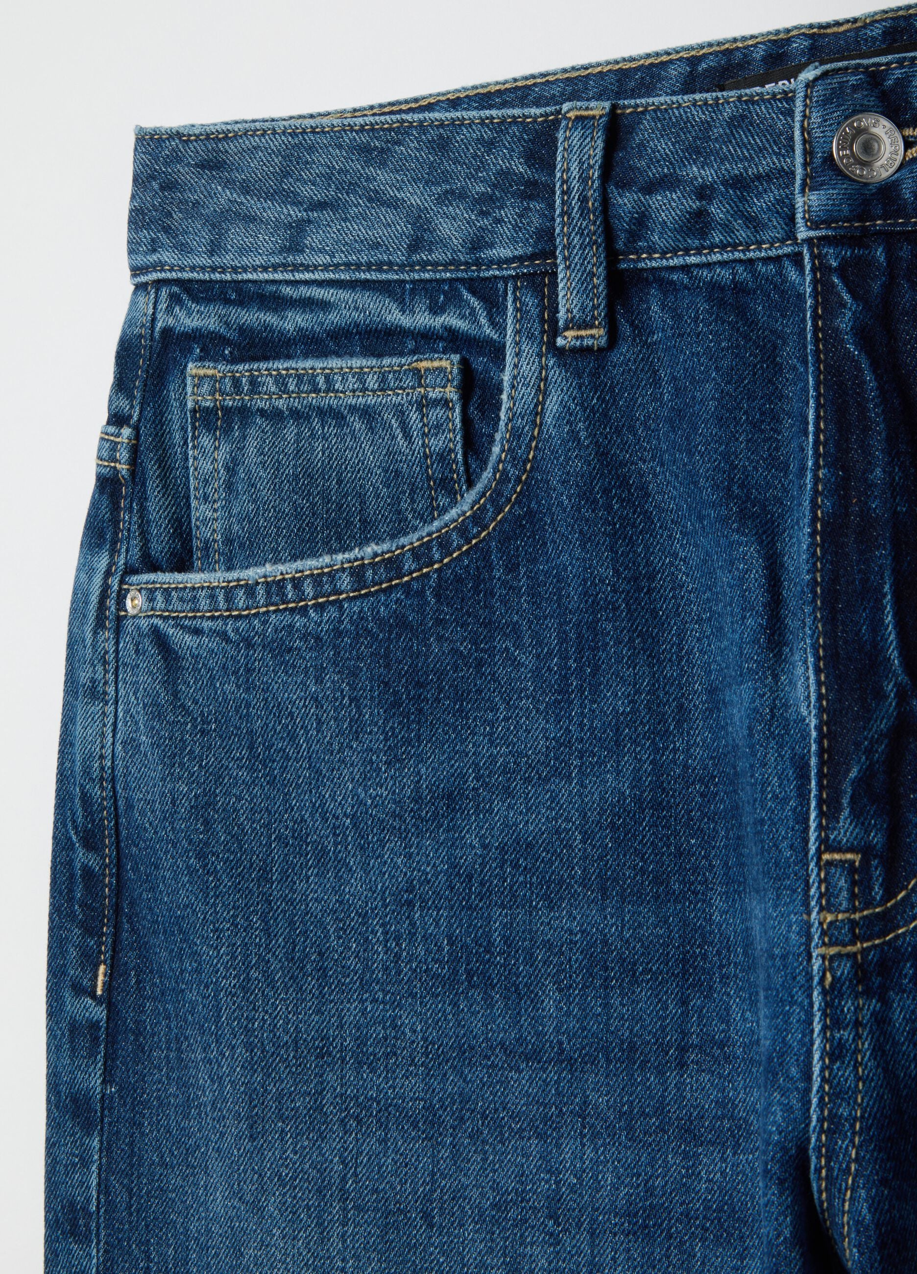 Pure Cotton Blue Baggy Fit Jeans