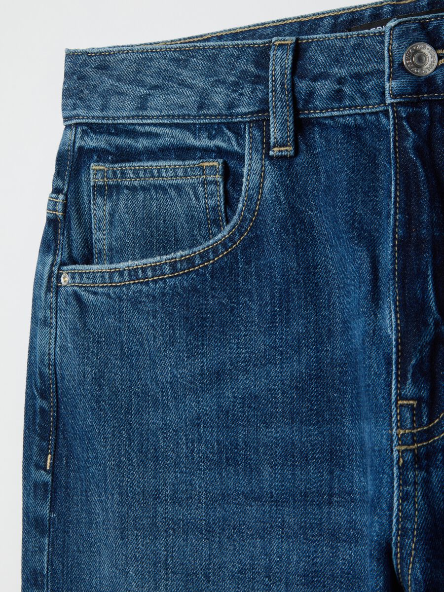 Pure Cotton Blue Baggy Fit Jeans_6