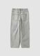 Grey pure cotton denim jeans with elasticated waist for boys, skater fit_5