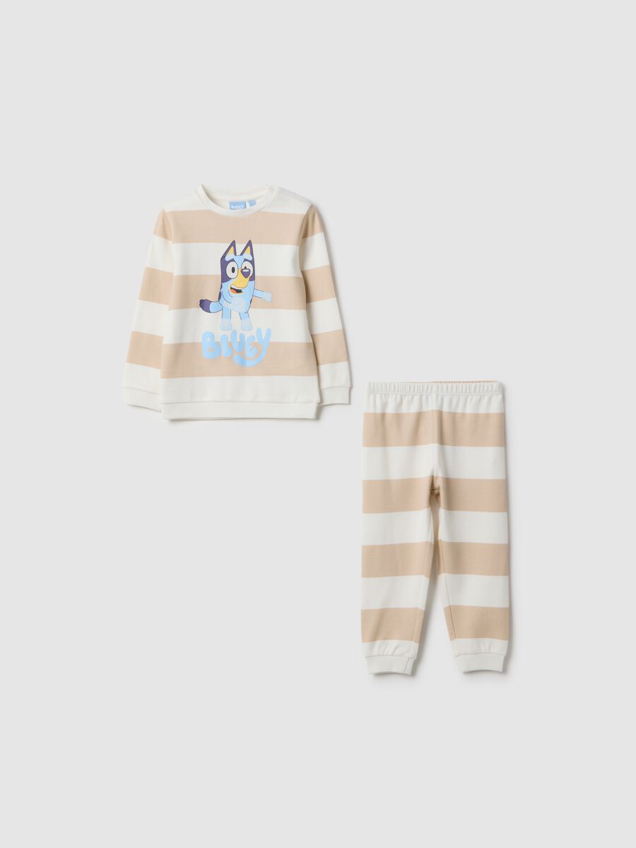 Pigiama in puro cotone a righe multicolor da neonato regular fit_0