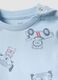 Light blue organic cotton printed pyjamas for baby and toddler_2