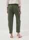 Green regular-fit stretch cotton trousers_2
