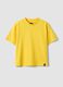 Kids' oversized fit yellow pure cotton t-shirt_3