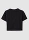 Girls' Black Stretch Cotton Boxy Fit T-shirt NY Knicks_1