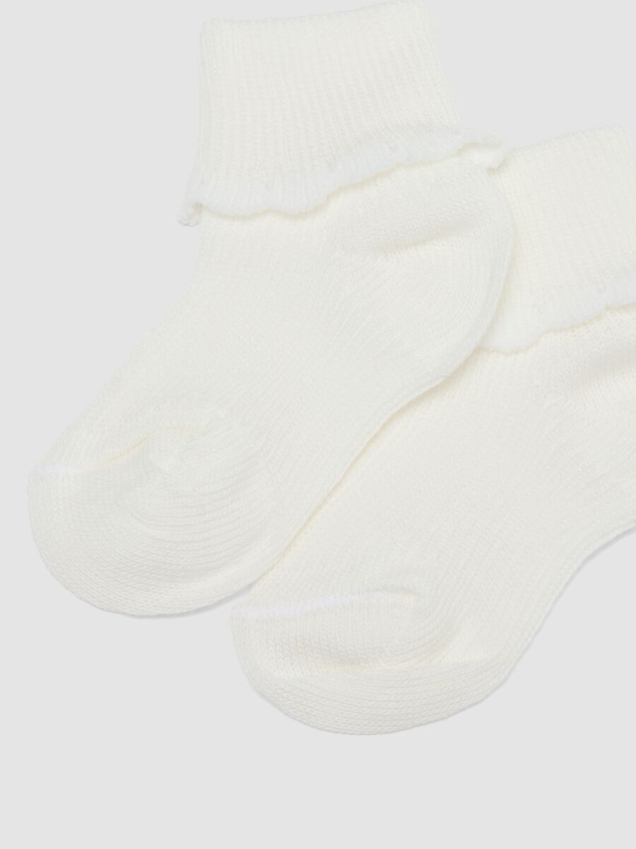 2-pack of multicolour short cotton-blend socks for baby girl_2