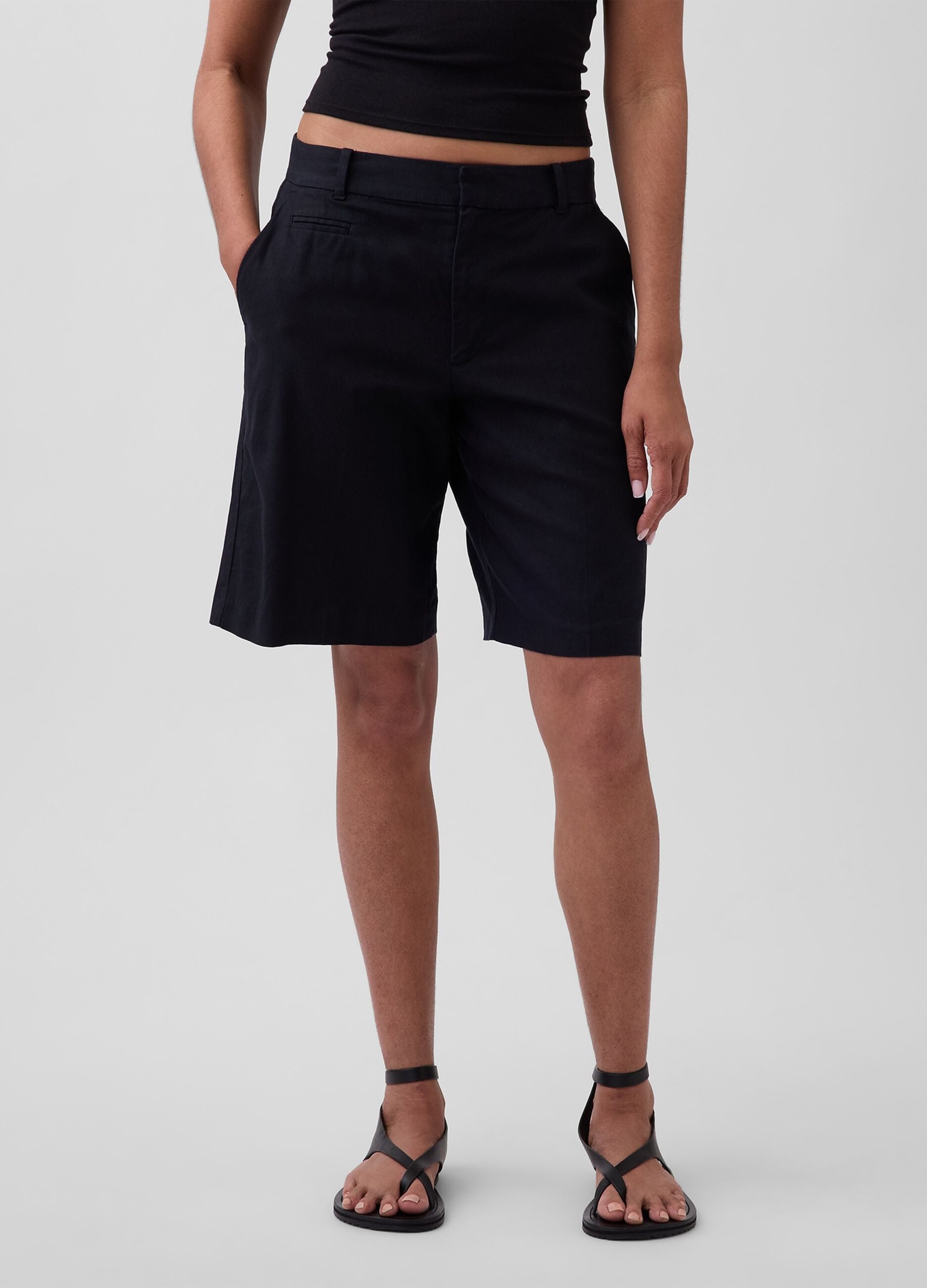 Stretch cotton-modal shorts