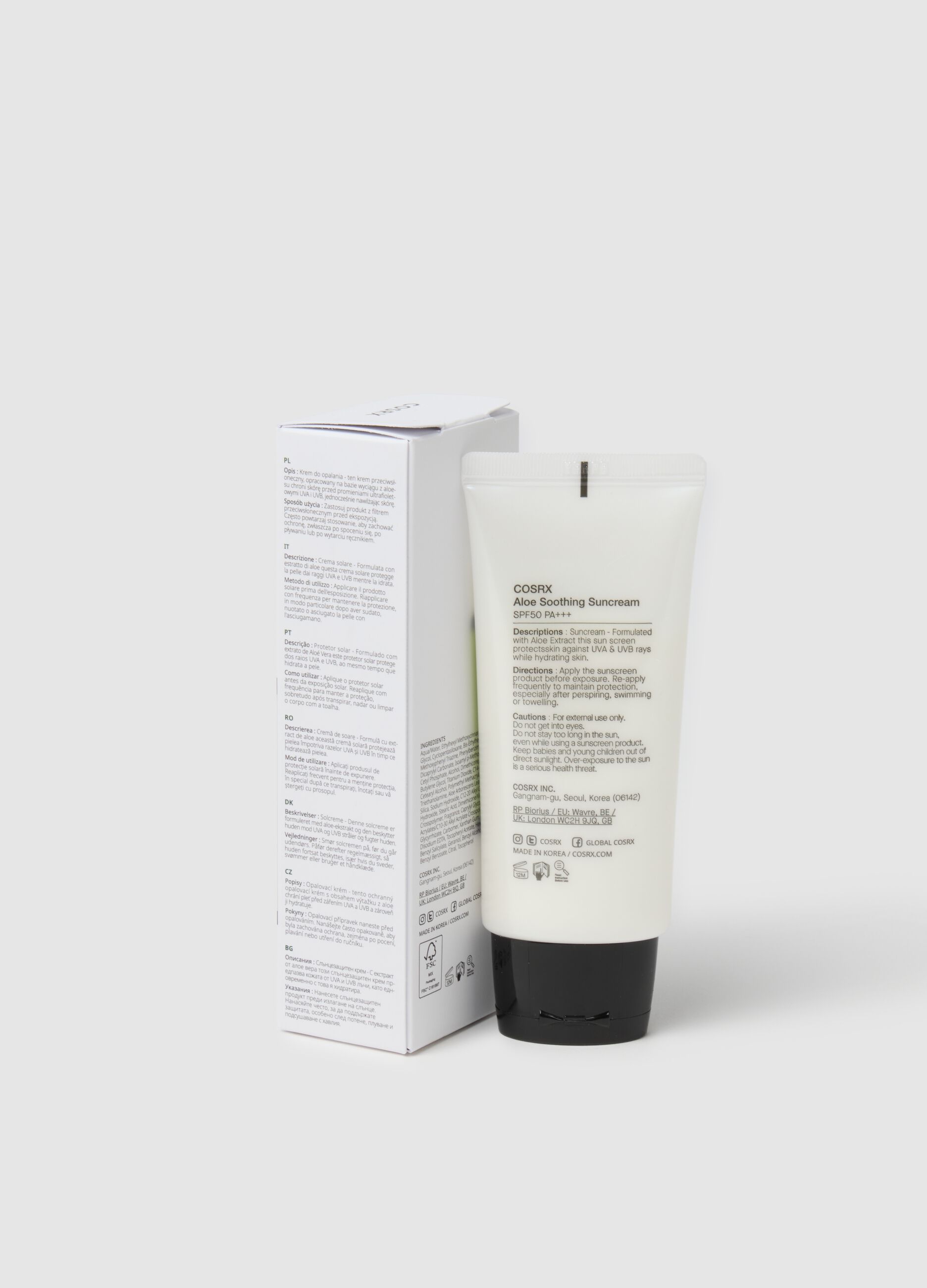Aloe Soothing Sun Cream SPF50+ PA+++ (EU)