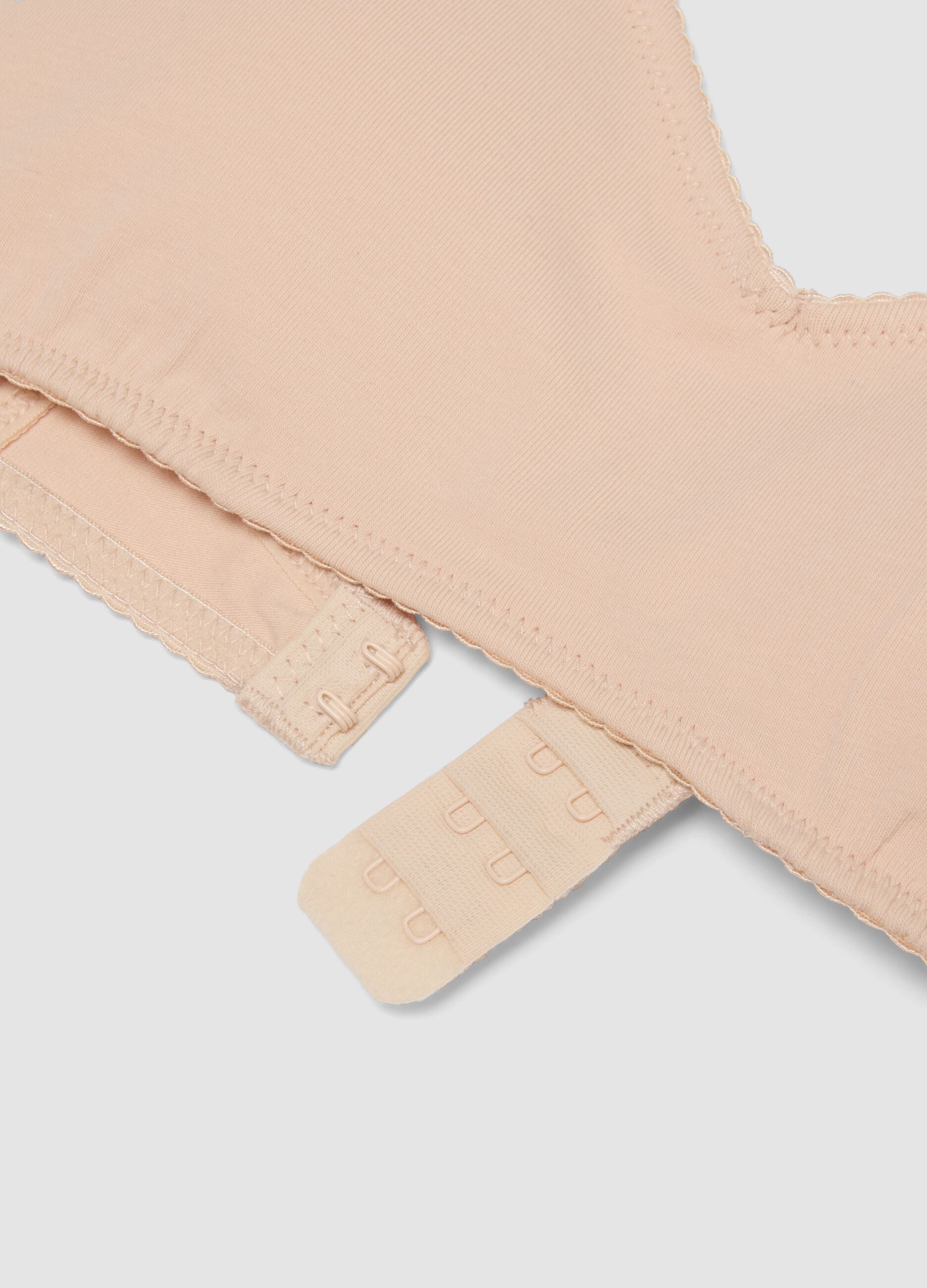 Beige stretch organic cotton bra for girls