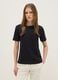 Black pure cotton regular fit T-shirt_0