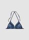 Blue triangle bikini top in stretch fabric_4