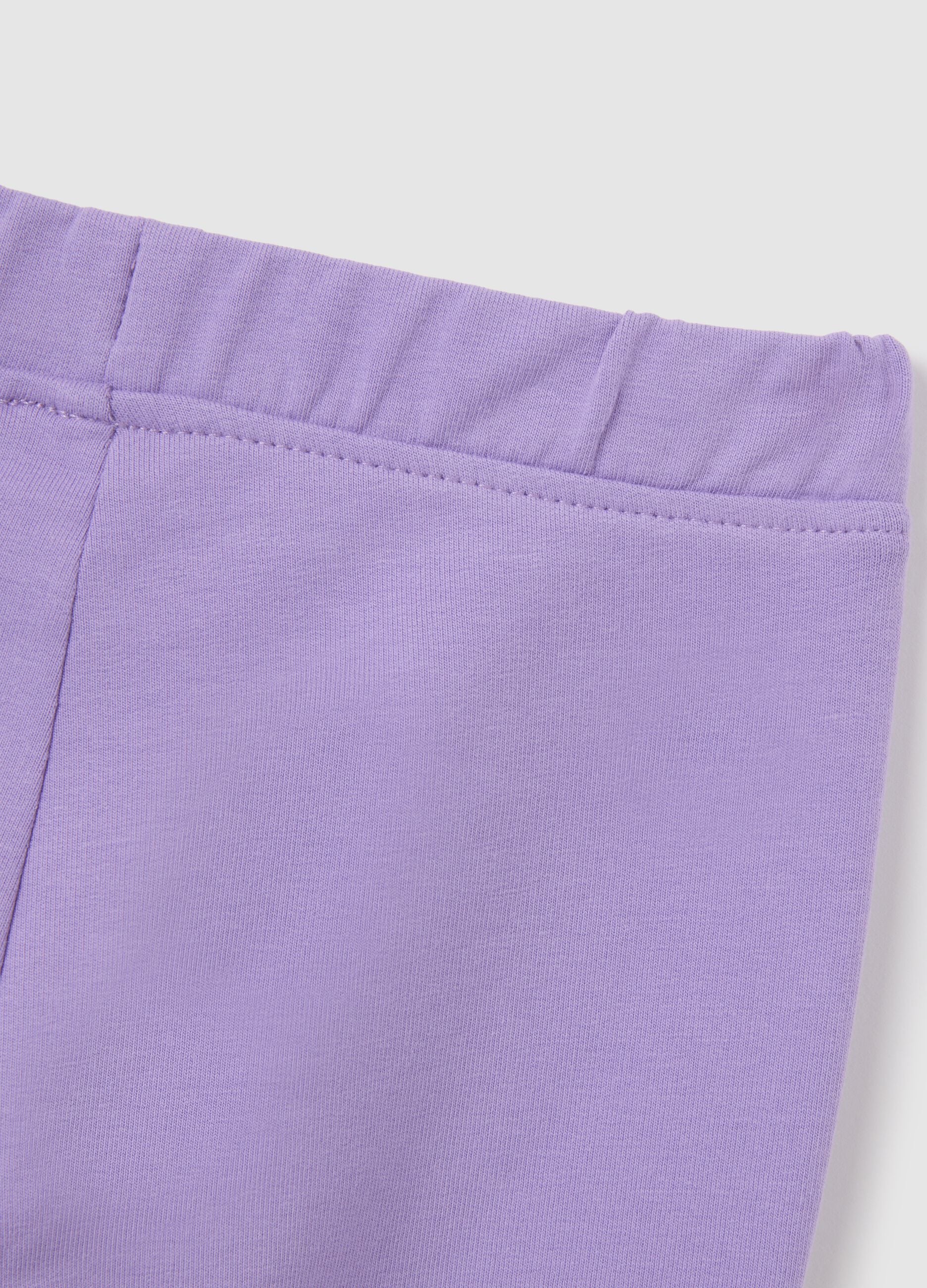 Pink and purple cotton blend girl's outfit