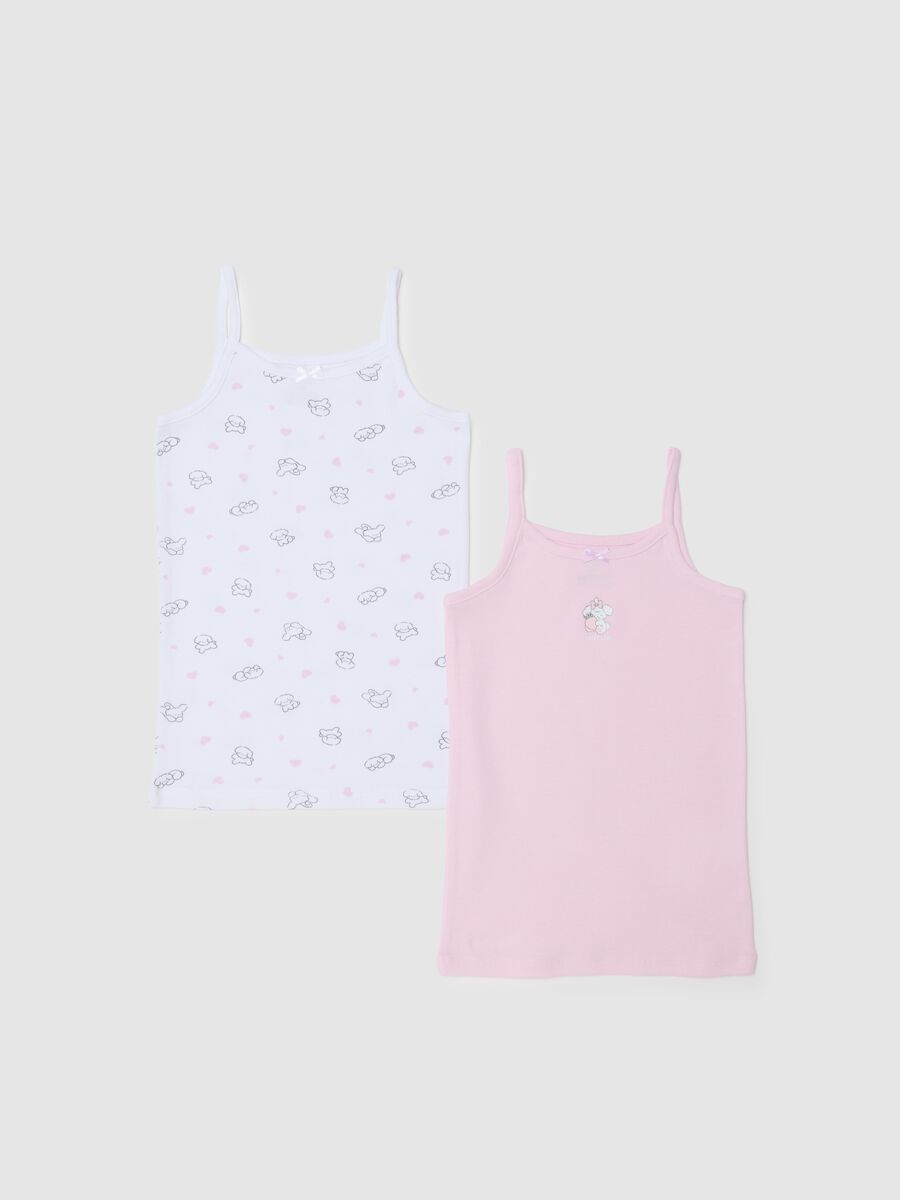 Multipack colourful pure cotton vests for girls, regular fit_0