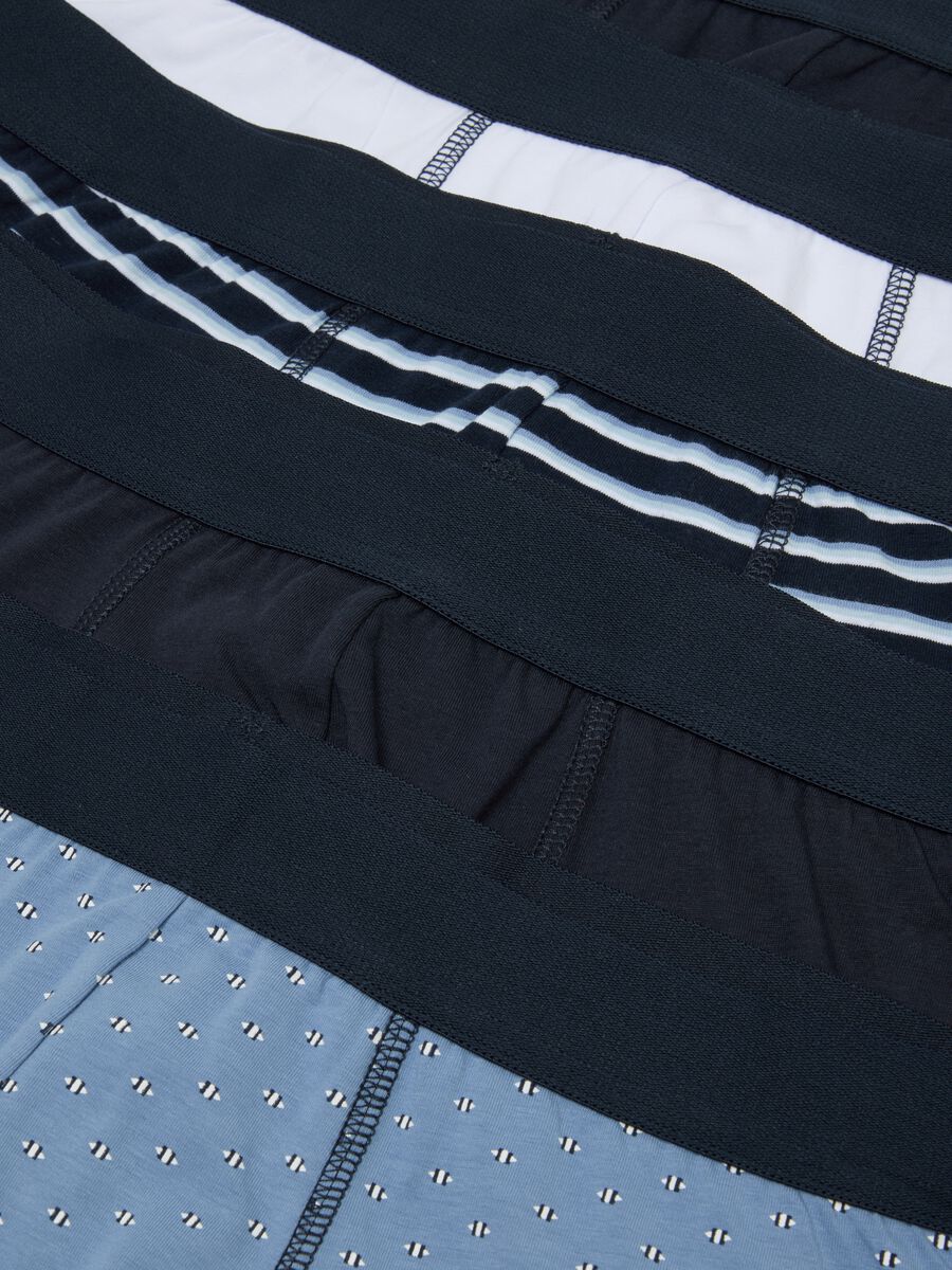 Five-pack of multicolour striped organic cotton boxer shorts_5