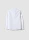 White pure cotton Oxford shirt with classic collar for boys_5