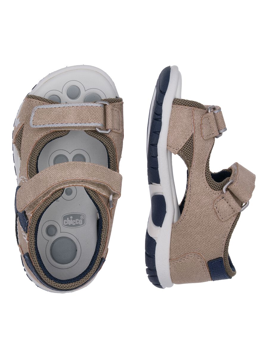 Multicolour sandals with velcro closure for children_1