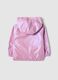 Pink waterproof girl's jacket regular fit with zip and hood_1