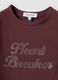 Brown fitted stretch-cotton T-shirt with rhinestone embellishments_6