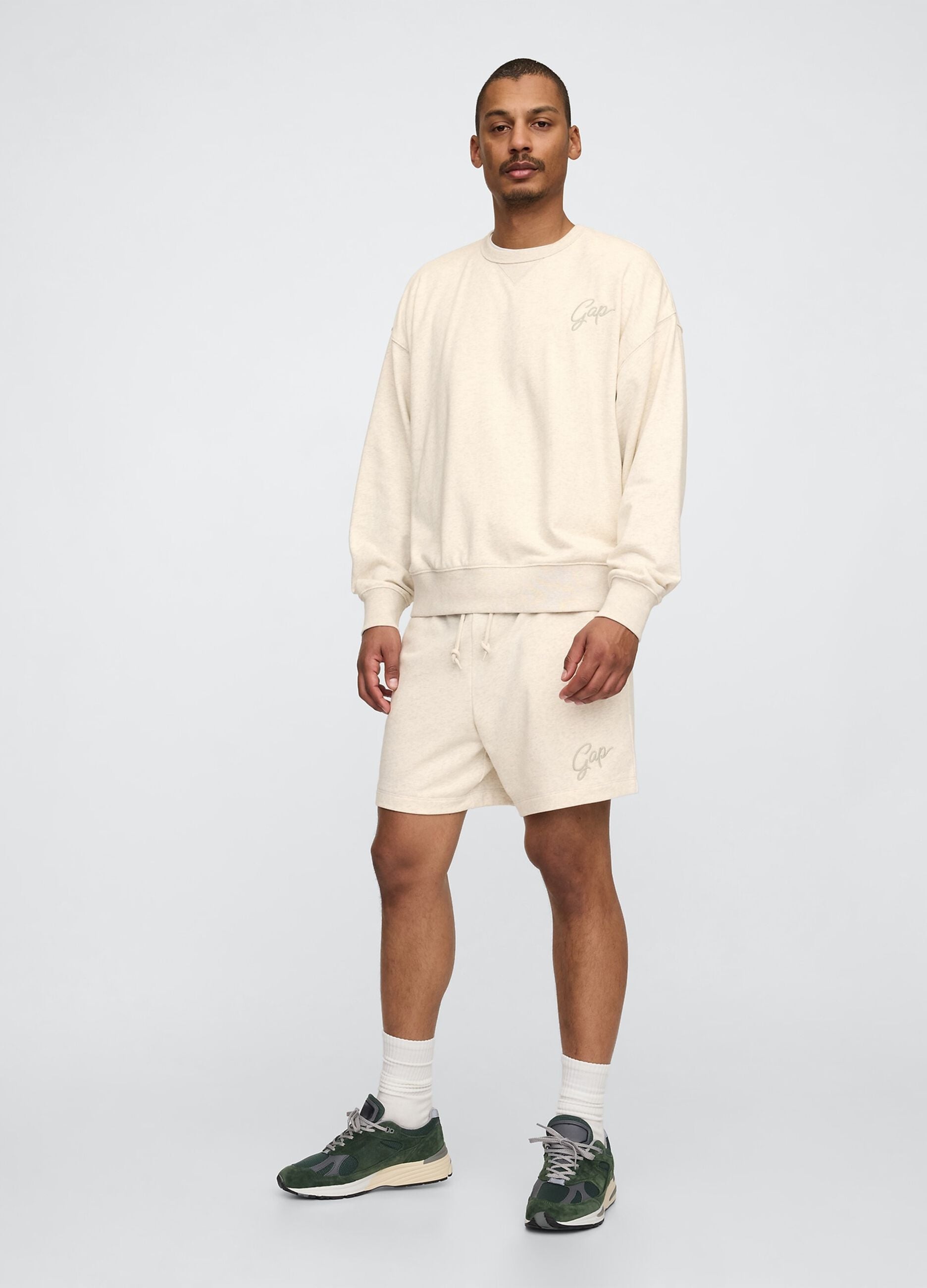 Beige cotton blend shorts from Gap