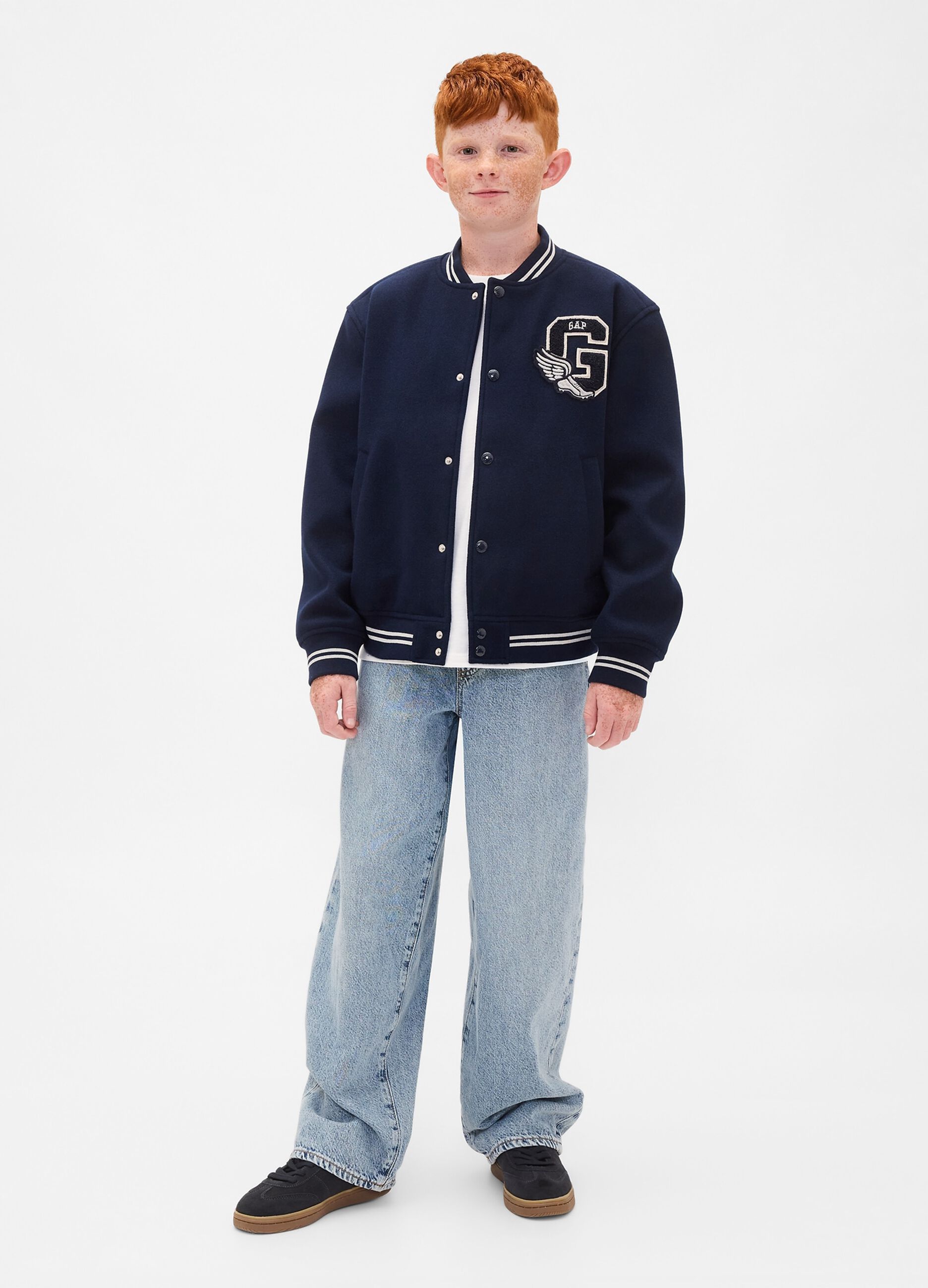 Blue bomber jacket for kids