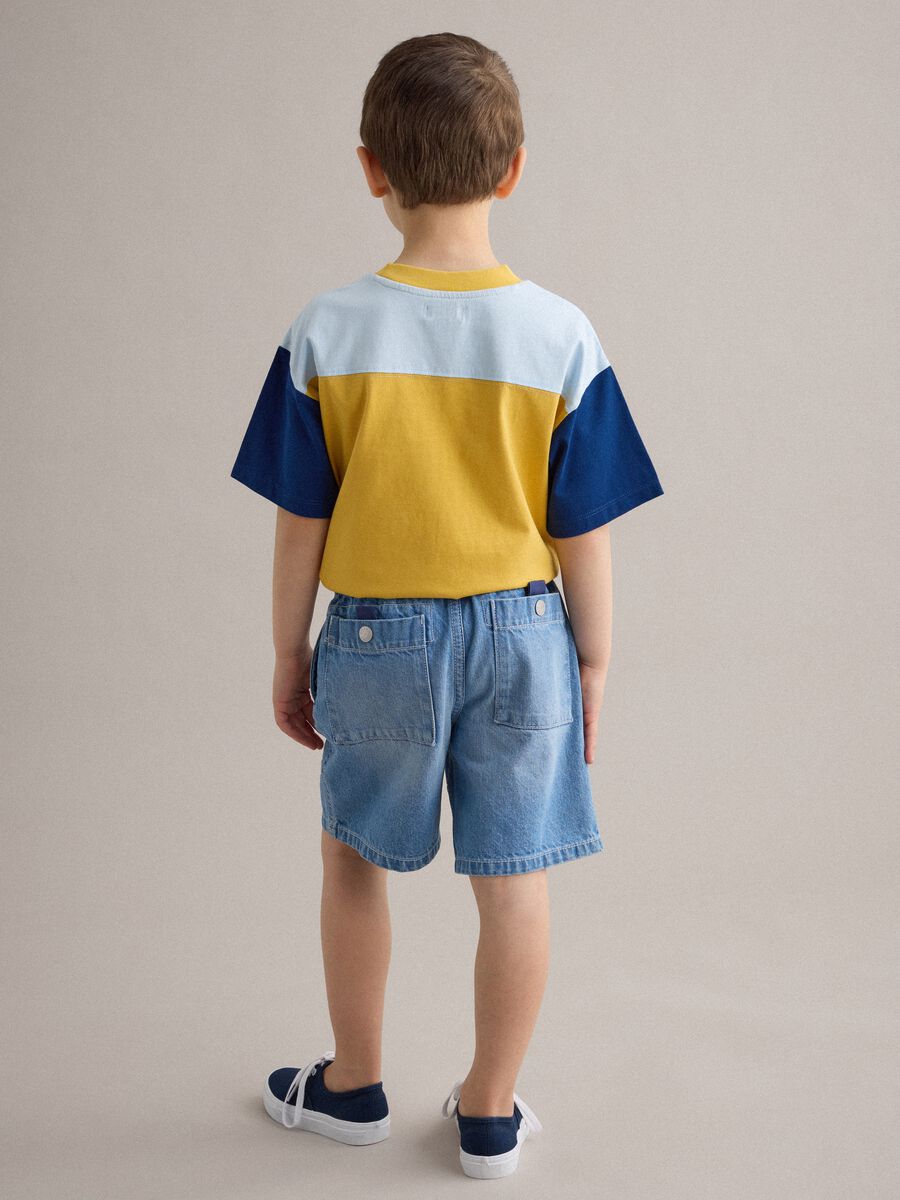 Pure cotton denim shorts, baggy fit_1