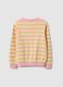 Girls' regular fit multicolour striped pure cotton cardigan_1