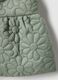 Green padded jacket for baby girls with floral embroidered design, regular fit_3