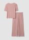 Pink pure organic cotton ribbed pyjamas_5