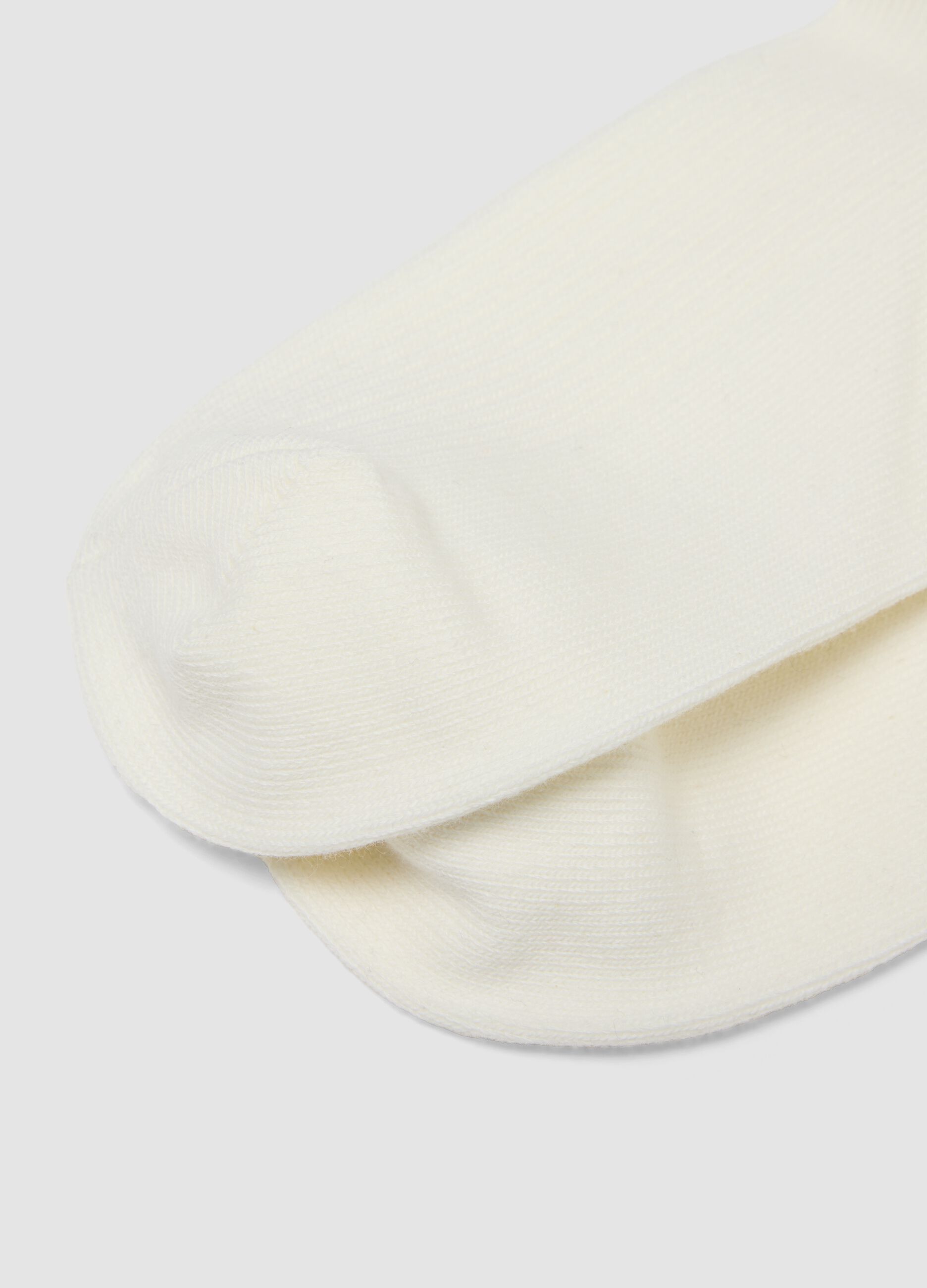 White stretch cotton socks