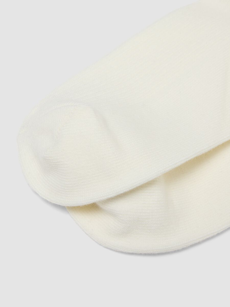 Calzini bianchi alla caviglia in cotone elasticizzato_2