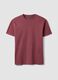 Red mercerised pure cotton slim-fit T-shirt_4