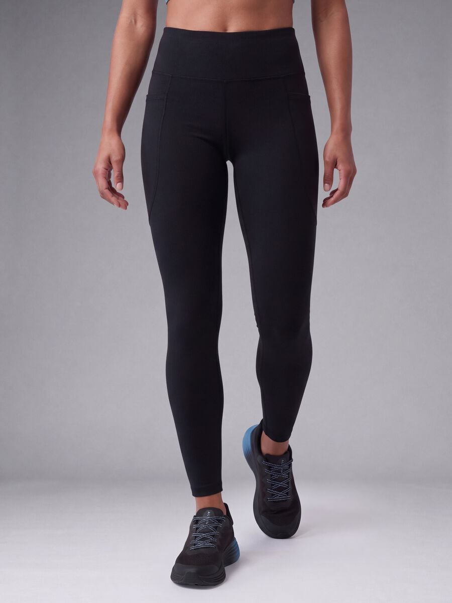 Black stretch-fabric leggings ALTAVIA RUNNING_2