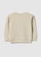 Beige pure cotton regular fit sweatshirt with print for baby_1