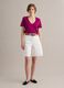 Purple pure cotton V-neck T-shirt regular fit_1
